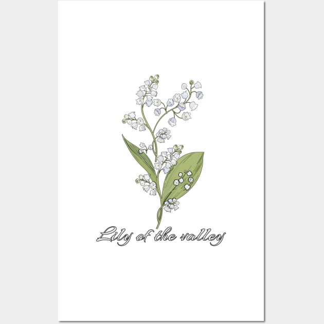 Spring flower Lily of the valley-Spring flowers May lily Wall Art by KrasiStaleva